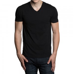 T Shirts - V neck style ( Black )
