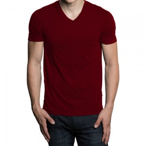 T Shirts - V neck style ( Maroon )