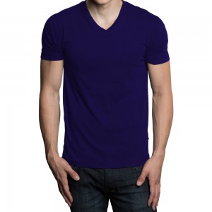 T Shirts - V neck style ( Navy Blue )